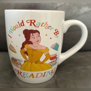 Disney Princess Belle “I Would Rather Be Reading” Mug New